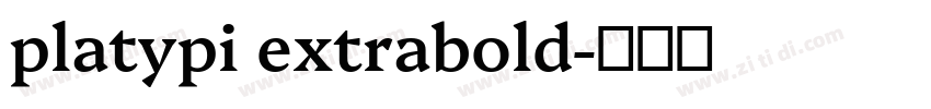 platypi extrabold字体转换